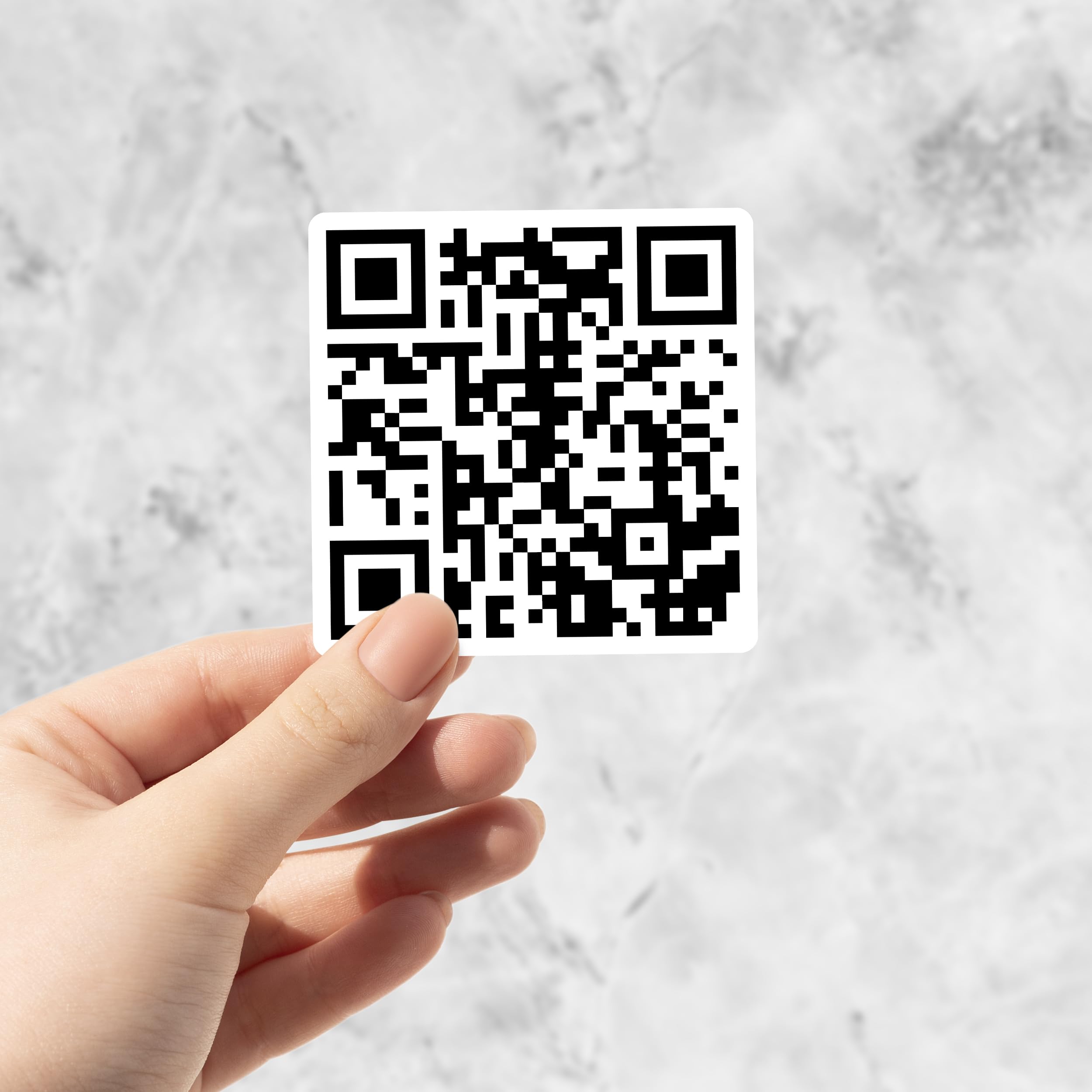 Amazon.com: 2 Rick Roll QR Code Vinyl Stickers Set - Prank